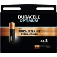 Duracell Batterien Optimum AA 1,5 V 8 Stück