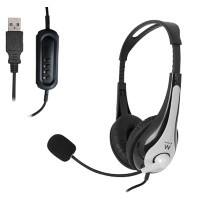 ewent Verkabelt Stereo Über das Ohr USB Ja Grau