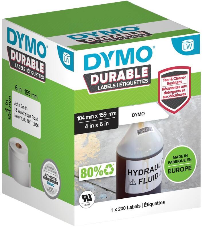 DYMO LW 2112287 Haftetiketten 104 x 159 mm Weiß 200 Stück