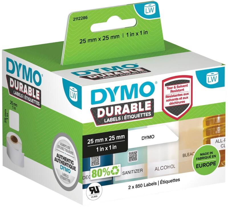 DYMO LW 2112286 Etiketten Weiß Selbstklebend 25 x 25 mm 1700 Etiketten