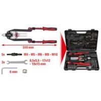 KS Tools Nietzangen-Set 1509630 Schwarz, Rot