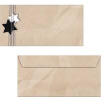 Sigel Weihnachts-Briefumschläge 22 (B) x 11 (H) cm Braun 50 Stück