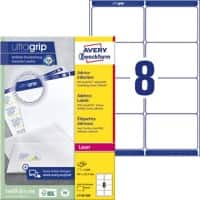 AVERY Zweckform Abziehhilfe QuickPEEL,ultragrip Versandetiketten L7165-250 Selbsthaftend DIN A4 Weiß 9,91 x 6,77 cm 250 Blatt à 8 Etiketten