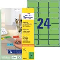 AVERY Zweckform Etiketten L6033-20 Rechteckig mit abgerundeten Ecken Grün 20 Blatt à 24 Etiketten