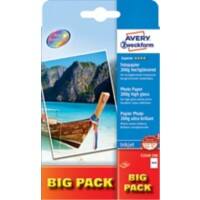 AVERY Zweckform Inkjet Fotopapier Hochglänzend 200 g/m² Weiß 100 Blatt