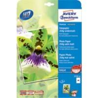 AVERY Zweckform Inkjet Fotopapier Matt DIN A4 250 g/m² Weiß 20 Blatt