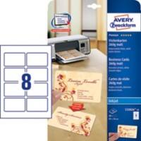 Avery Zweckform C32024-10 Premium Visitenkarten Weiß 85 x 54 mm beidseitig beschichtet 10 Blatt à 8 Etiketten