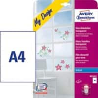 AVERY Zweckform Etiketten MD3002 DIN A4 Transparent 4 Blatt à 1 Etikett