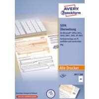 AVERY Zweckform Sepa-Überweisung 2817-200 DIN A4 21 x 29,7 cm Weiß 200 Blatt