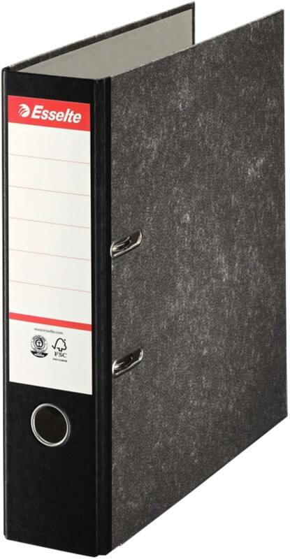 Esselte Essentials Ordner Breit DIN A4 72 mm Schwarz 2 Ringe 46997 Pappkarton Wolkenmarmor Hochformat