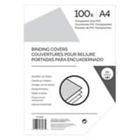 Deckblätter Zum Binden A4 Plastik 185-190 Mikron Transparent 100 Stück