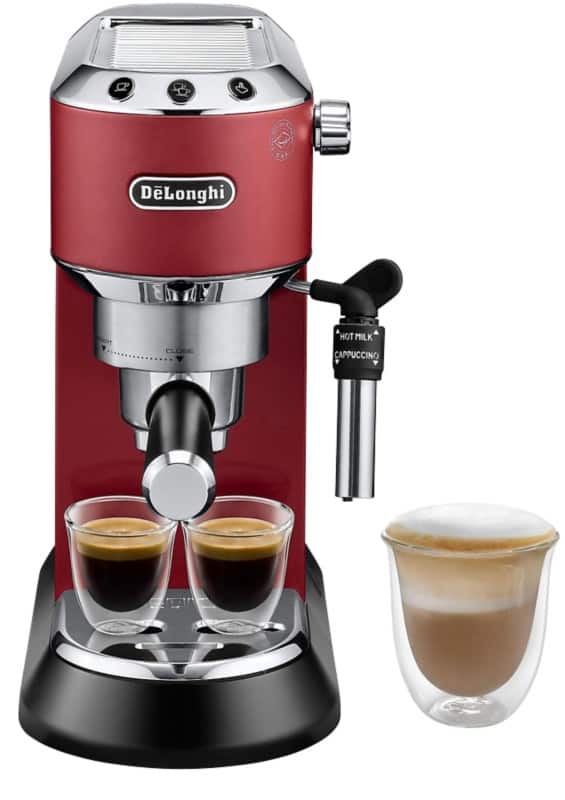 De'Longhi Dedica Style EC685.R Espressomaschine 1.1 L Rot, Silber