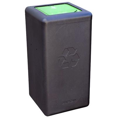 Brickbin Recyclingkunststoff (HDPE) Abfalleimer 65 L 70 x 35 x 70 cm Schwarz 561672