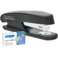 Rapesco Heftgerät Eco Sting Ray Halber Streifen 20 Blatt Schwarz 24/6 Kunststoff, Metall