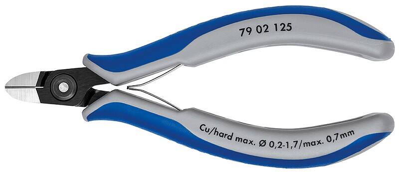 Knipex Präzisions-Elektronik-Seitenschneider 79 02 125 Blau, Grau