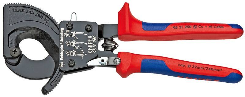 Knipex Kabelschneider 95 31 250 Rot, Blau
