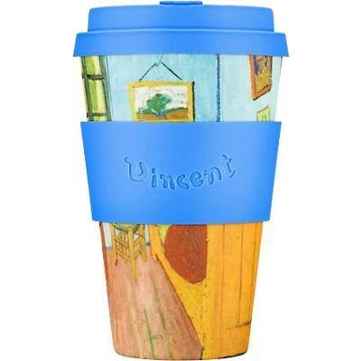 Ecoffee Cup Mehrweg Becher Vincent van Goghs Das Schlafzimmer 400 ml Mehrfarbig