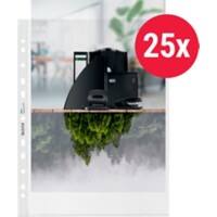 Leitz Prospekthüllen A4 maxi Genarbt Transparent 100 Mikron PP (Polypropylen) 11 Löcher 25 Stück