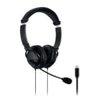 Kensington Kopfhörer K97457WW Verkabelt Over-the-Head 1,8 m USB-C Kabel Hi-Fi Noice-Cancelling Mit Mikrofon Schwarz