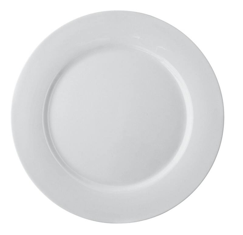 Nobel Fine Bone China Teller Porzellan 260 mm Creme 24 Stück