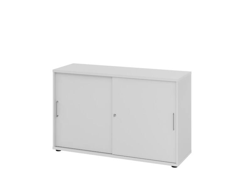 Hammerbacher Schrank Spanplatte 2 Fachböden abschließbar  Grau