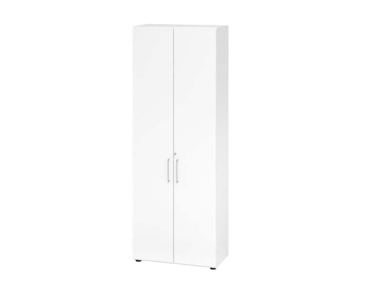 Hammerbacher Schrank Spanplatte 5 Fachböden abschließbar  Weiß