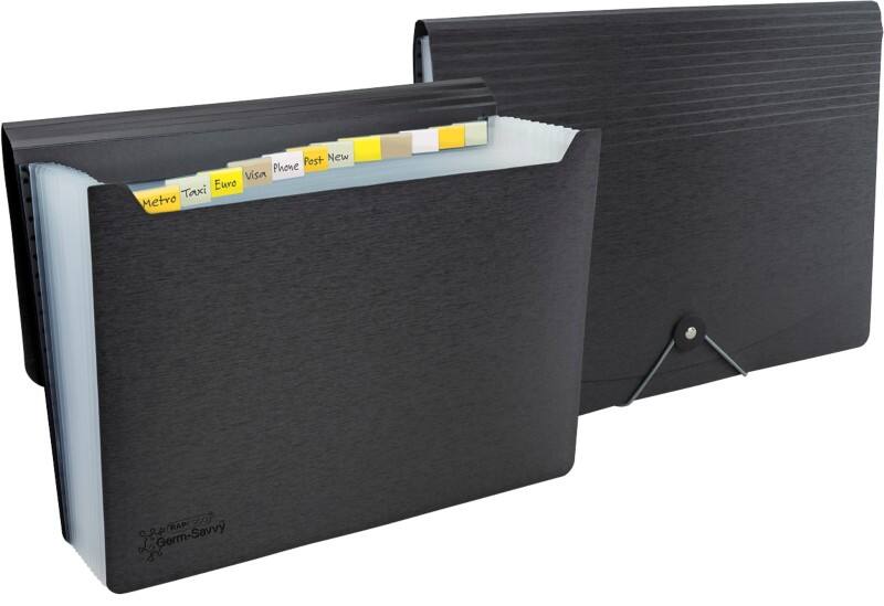 Rapesco Germ-Savvy Fächermappe 13 Taschen DIN A4 PP (Polypropylen) Schwarz 1638