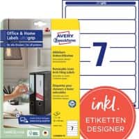 AVERY Zweckform L4760REV-10 Ordneretiketten DIN A4 Weiß 38 x 192 mm 10 Blatt à 7 Etiketten