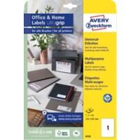 AVERY Zweckform ultragrip Universaletiketten 6125 Selbsthaftend DIN A4 Weiß 210 x 297 mm 10 Blatt à 1 Etiketten