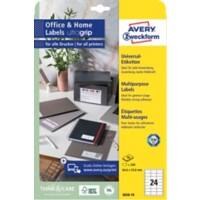 AVERY Zweckform Abziehhilfe QuickPEEL,ultragrip Universaletiketten 3658-10 Selbsthaftend DIN A4 Weiß 64,6 x 33,8 mm 10 Blatt à 24 Etiketten