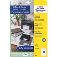 AVERY Zweckform ultragrip Universaletiketten 6122 Selbsthaftend DIN A4 Weiß 70 x 36 mm 10 Blatt à 24 Etiketten