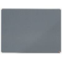 Nobo Premium Plus Filz Pinnwand Wandmontage 120 (B) x 90 (H) cm Aluminium Grau