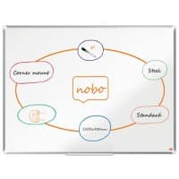 Nobo Premium Plus Whiteboard 1915156 Wandmontiert Magnetisch Lackierter Stahl 120 x 90 cm