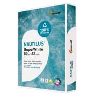 Nautilus SuperWhite DIN A3 Druckerpapier 80 g/m² Glatt Weiß 500 Blatt