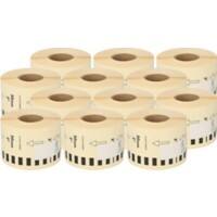 Zolemba Kompatibel Brother DK-22223 Kompatibel Papier Endlosetiketten Selbstklebend Weiß 50 mm x 30.48m 12 Stück