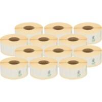 Kompatibel Dymo LW S0722520 / 11352 Rücksende Adressetiketten Selbstklebend Weiß 25 x 54 mm 12 Rollen à 500 Etiketten