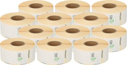 Etiketten Kompatibel 99010 S0722370 Selbsthaftend 28 x 89 mm 12 Rollen à 260 Etiketten