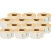 Kompatibel Dymo LW S0722370 / 99010 Adressetiketten Selbstklebend Weiß 28 x 89 mm 12 Rollen à 260 Etiketten