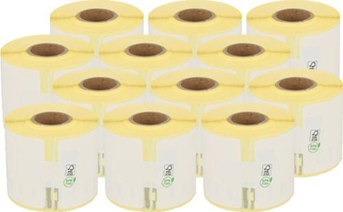 Etikettenrolle Kompatibel 99014 S0722420 Selbsthaftend 54 x 101 mm 12 Rollen à 220 Etiketten