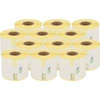 Kompatibel Dymo LW S0722420 / 99014 Versand-/Namensschildetiketten Selbstklebend Weiß 54 x 101 mm 12 Rollen à 220 Etiketten