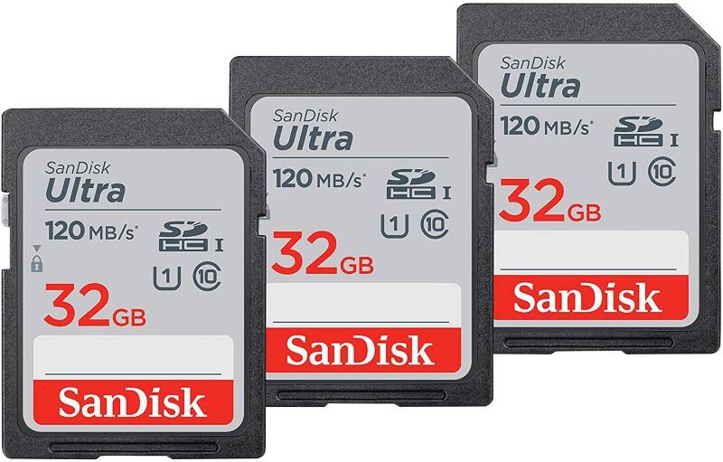 SanDisk Ultra-Speicherkarte 32 GB SDHC UHS-I Klasse 10 3er-Pack
