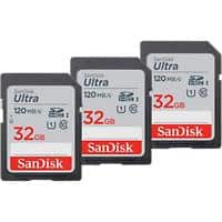 SanDisk Ultra-Speicherkarte 32 GB SDHC UHS-I Klasse 10 3er-Pack