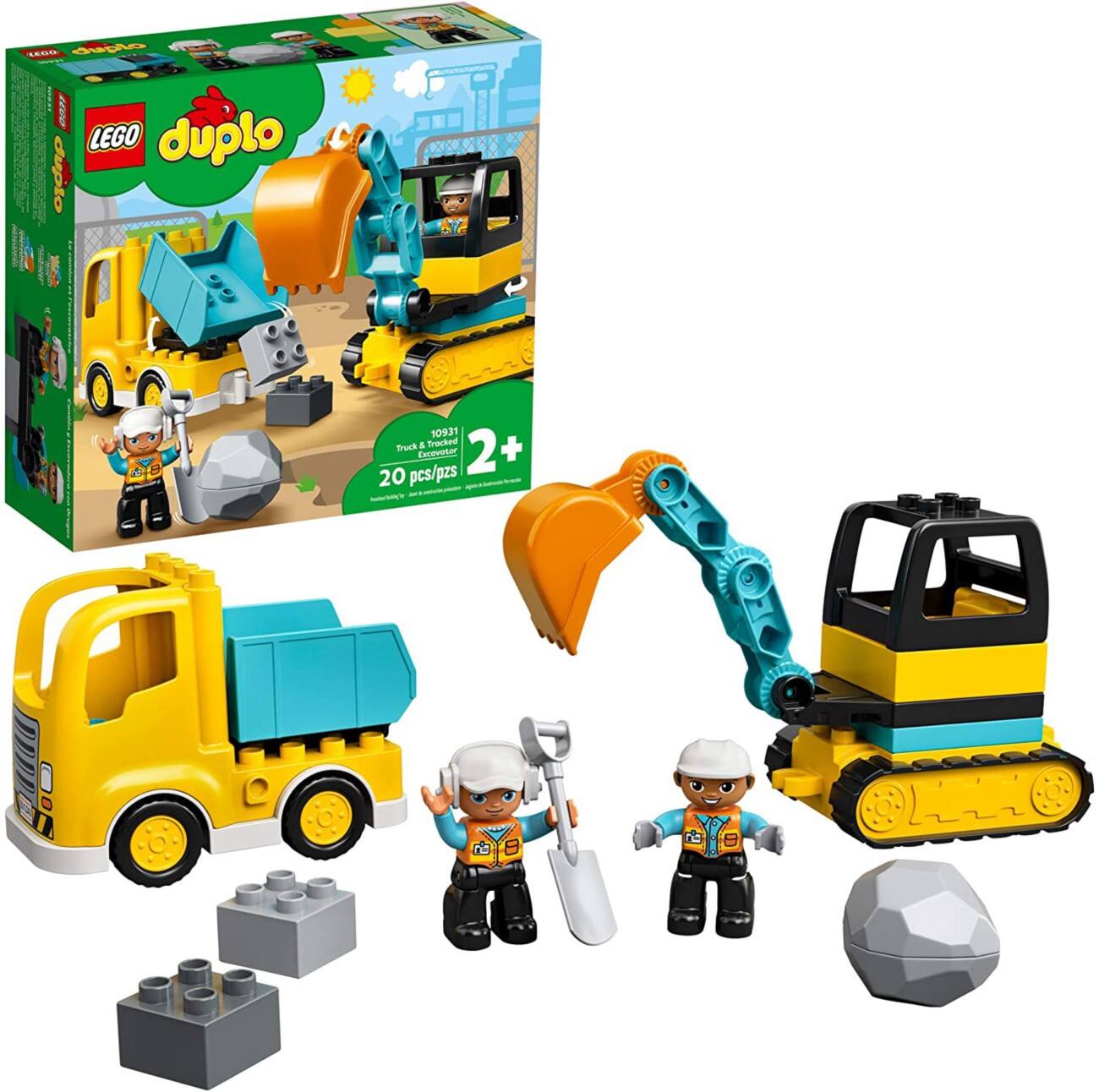 LEGO Duplo Bau LKW & Kettenbagger Kleinkind Gebäude Spielzeug 10931 Bauset 2+ Jahre