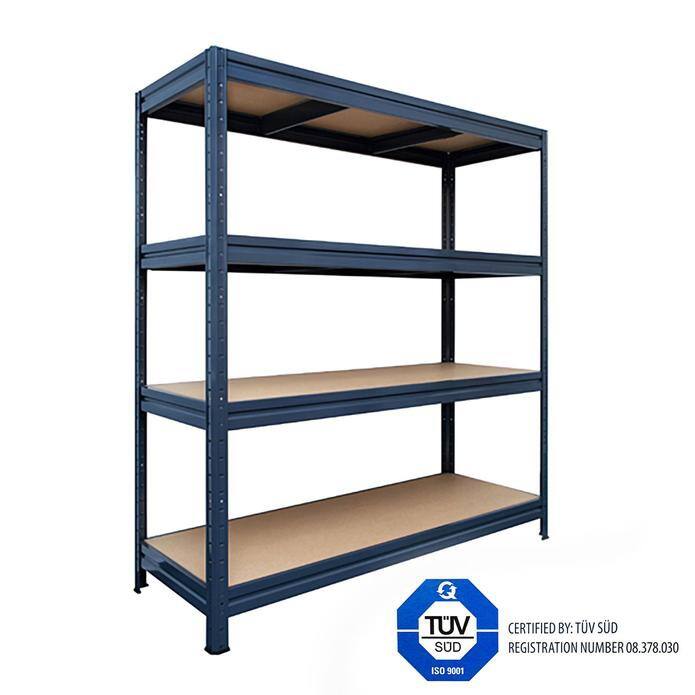 Mammut Weitspannregal grau, 4 Fächer 1770 x 2000 x 600 mm