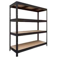 MAMMUT Schwerlastregal 4 Fachböden Stahl 1.600 x 600 x 1.770 mm Schwarz