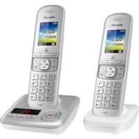 Panasonic DECT Telefon KX-TGH722GG Pearl Silver, Weiß Schnurlos
