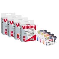 Viking LC-3217 Kompatibel Brother Tintenpatrone Schwarz, Cyan, Magenta, Gelb Multipack 4 Stück