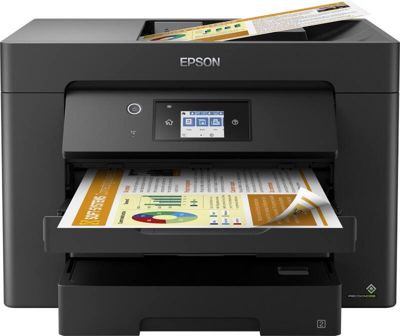 Epson WorkForce WF-7830DTWF Farb-Tintenstrahl Multifunktionsdrucker A3 Schwarz