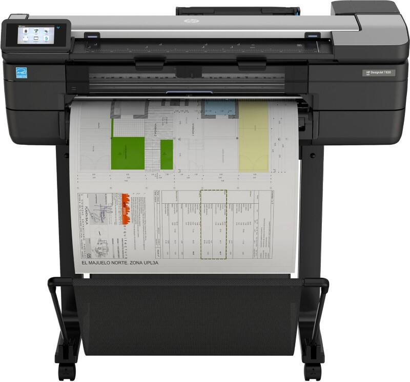 HP DesignJet T830 Farb Tintenstrahl 3-in-1 Multifunktionsdrucker DIN A1 Schwarz, Silber  
