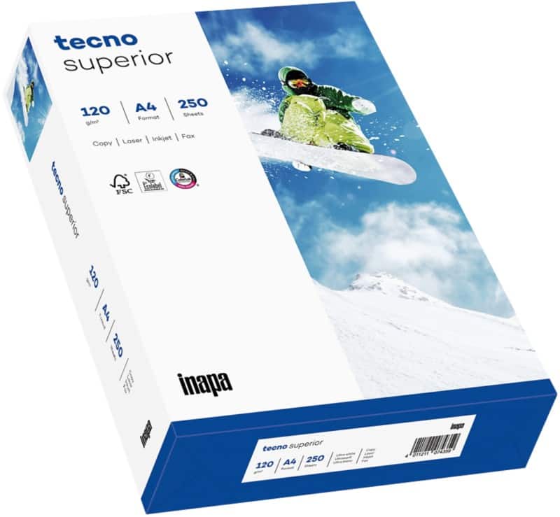 tecno Superior DIN A4 Druckerpapier Weiß 120 g/m² 250 Blatt